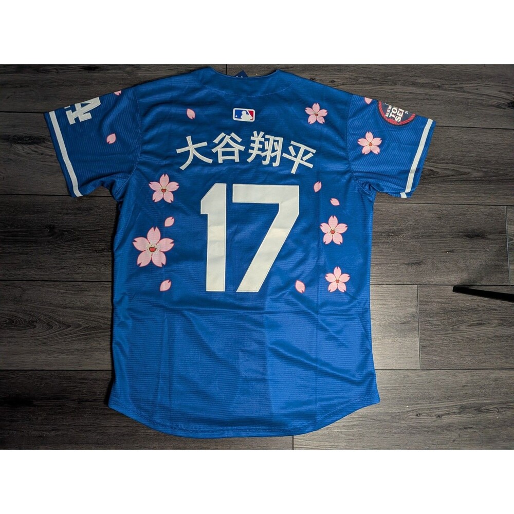 Shohei Ohtani #17 Tokyo Series Cherry Blossom Stitched Dodgers Men's Jersey - Picture 8 of 8